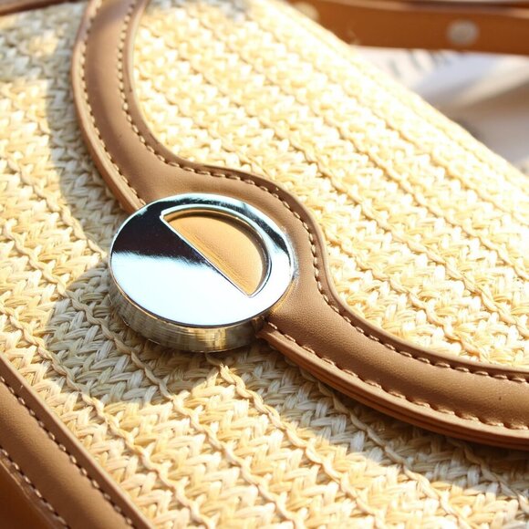 Straw Crossbody Bag for Women Small Shoulder Handbag Fashion Hobo Bag Trendy Und - Picture 6 of 7